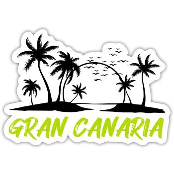 Gran Canaria - Sticker size S (10 x 10 cm) - white matte - Front