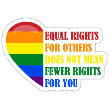 Equal Rights Diversity Lgbtq Feminist - Sticker size S (10 x 10 cm) - white matte - Front