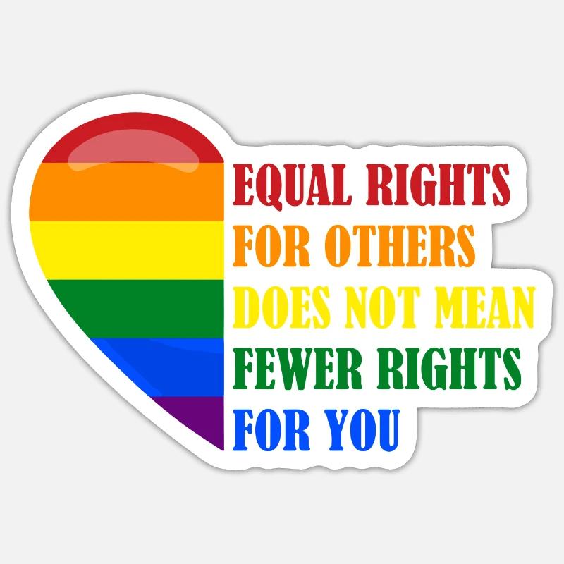 Equal Rights Diversity Lgbtq Feminist Sticker size S (10 x 10 cm)