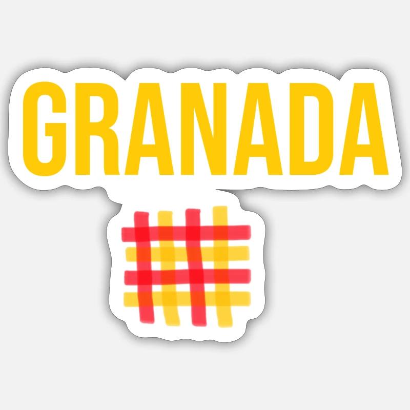 Fisherman's Hat Granada - Sticker size S (10 x 10 cm) - white matte