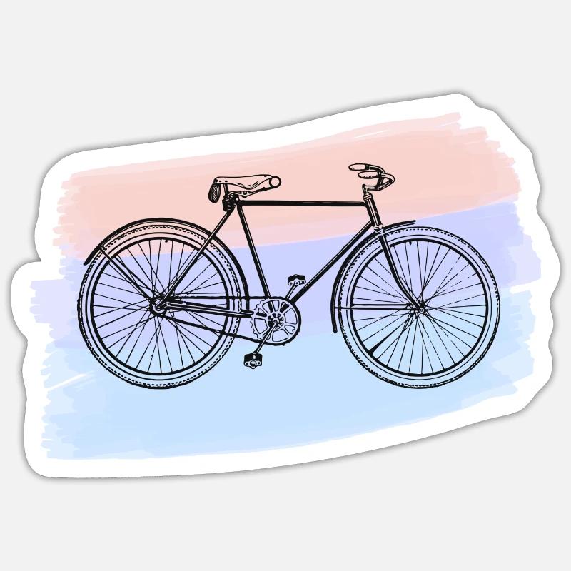 Bicycle - Sticker size S (10 x 10 cm) - white matte