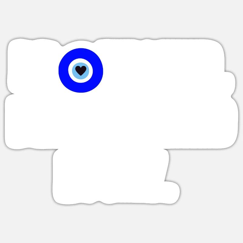 Geschützt und glücklich - Sticker Größe S (10 x 10 cm) - Mattweiß