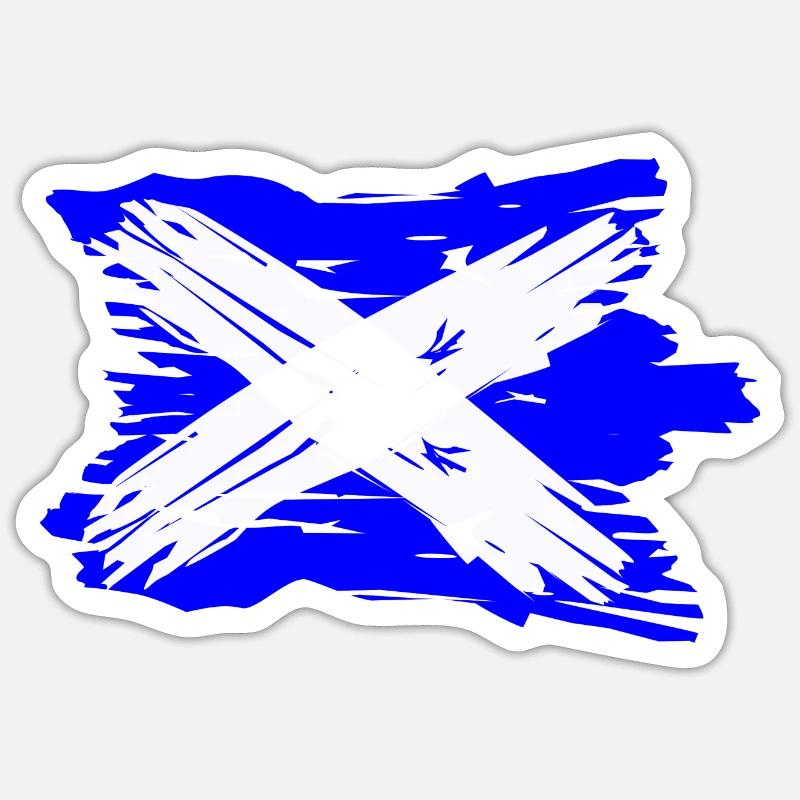 Chez soi en Écosse - Sticker taille S (10 x 10 cm) - blanc mat