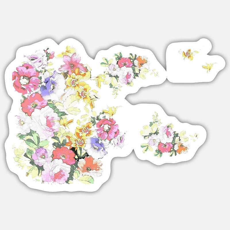 Fleurs,Fleur,Printemps,Fleurs Sticker taille S (10 x 10 cm)