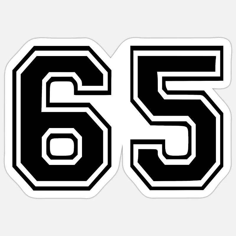 65 - Sticker Größe S (10 x 10 cm) - Mattweiß