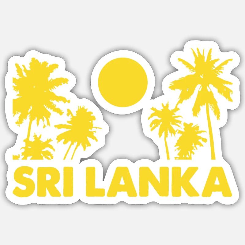 Sri Lanka - Sticker size S (10 x 10 cm) - white matte