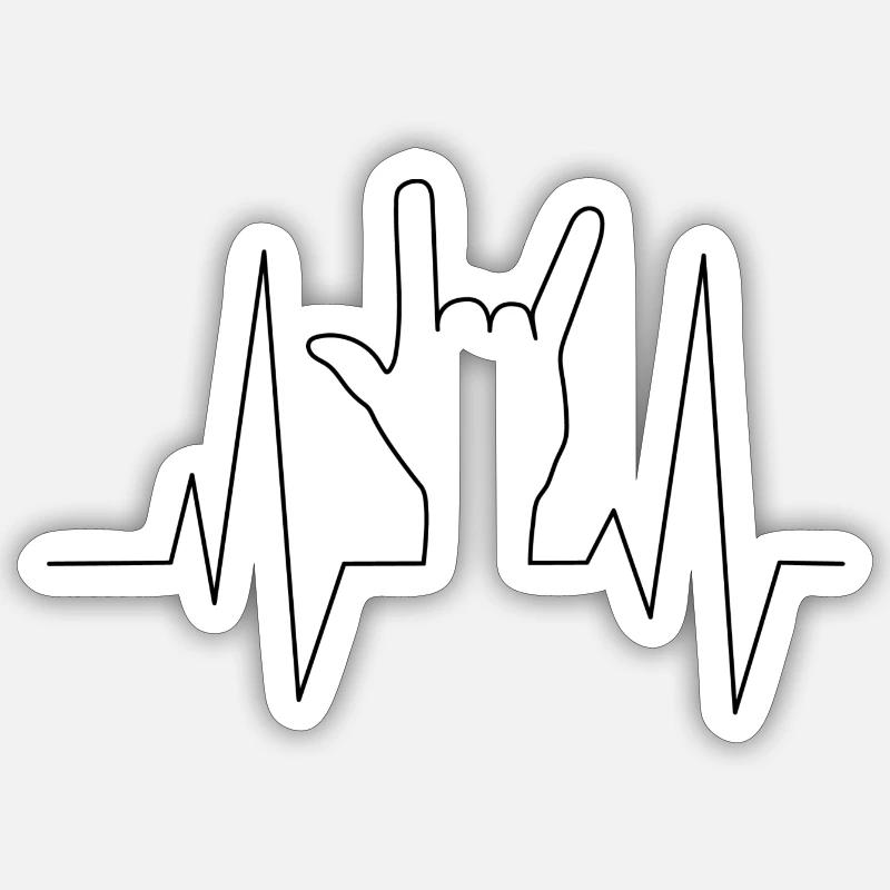 Frequenz Musik - Sticker Größe S (10 x 10 cm) - Mattweiß