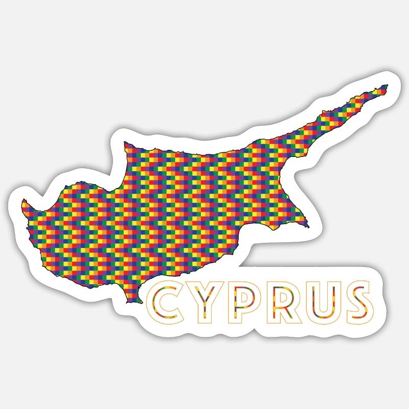 Zypern-Stolz - Sticker Größe S (10 x 10 cm) - Mattweiß