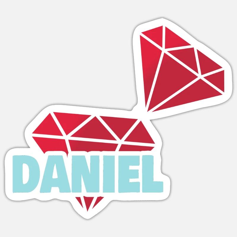 Cadeau pour Daniel - Sticker taille S (10 x 10 cm) - blanc mat
