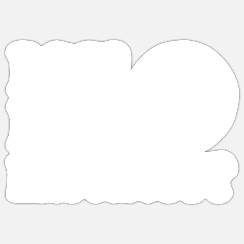 ich bin erschöpft - Sticker Größe S (10 x 10 cm) - Mattweiß