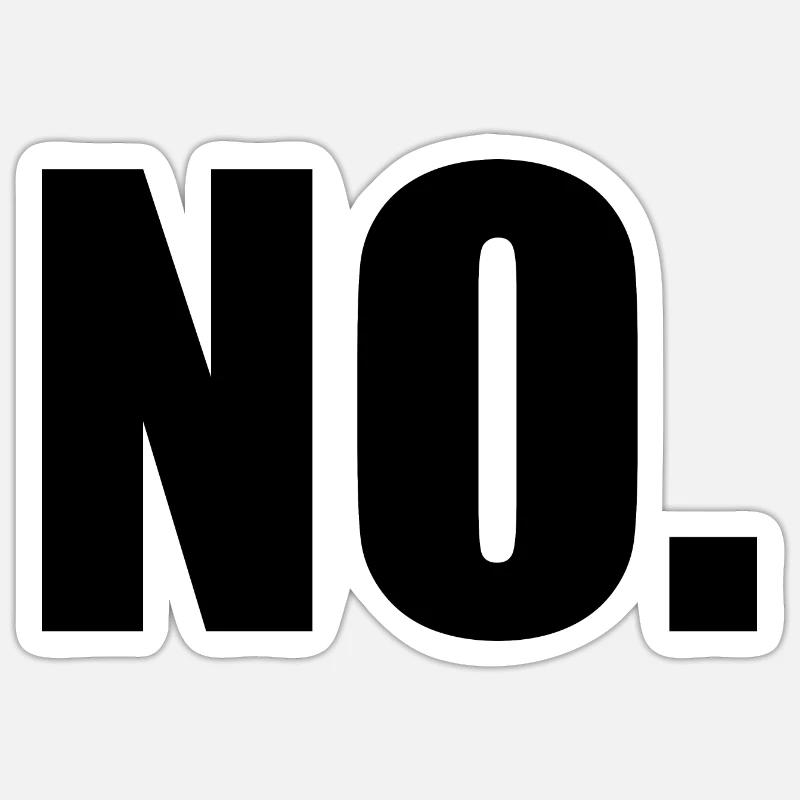No - Sticker size S (10 x 10 cm) - white matte