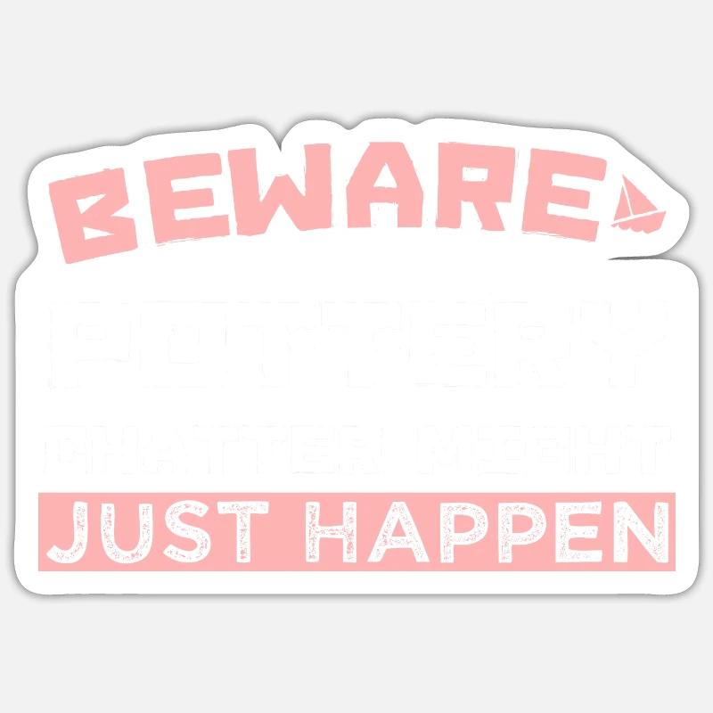 BEWARE - Sticker Größe S (10 x 10 cm) - Mattweiß