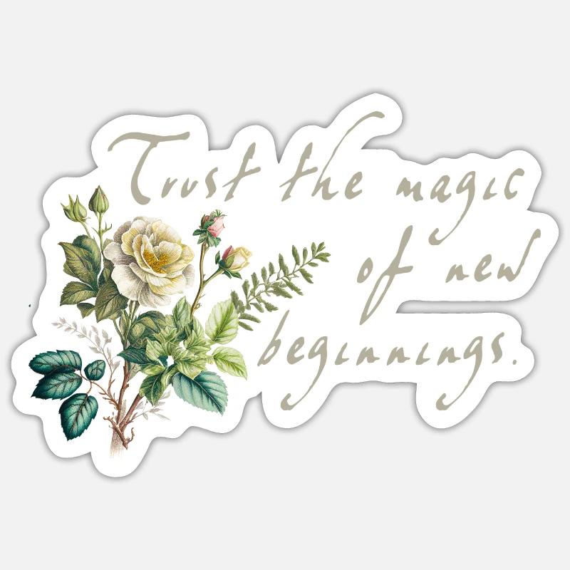 New Beginnings - Sticker size S (10 x 10 cm) - white matte