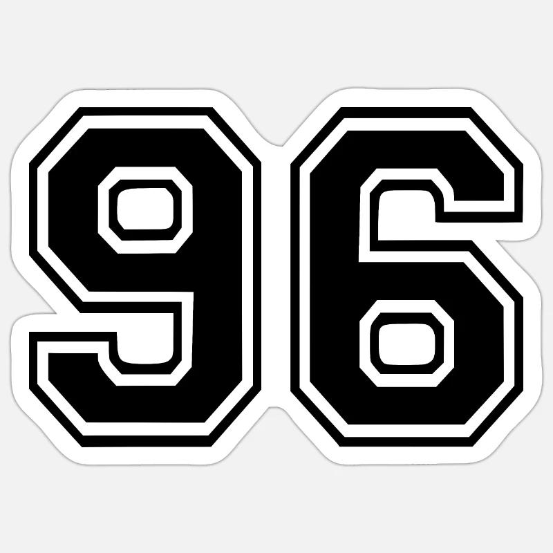 96 - Sticker taille S (10 x 10 cm) - blanc mat