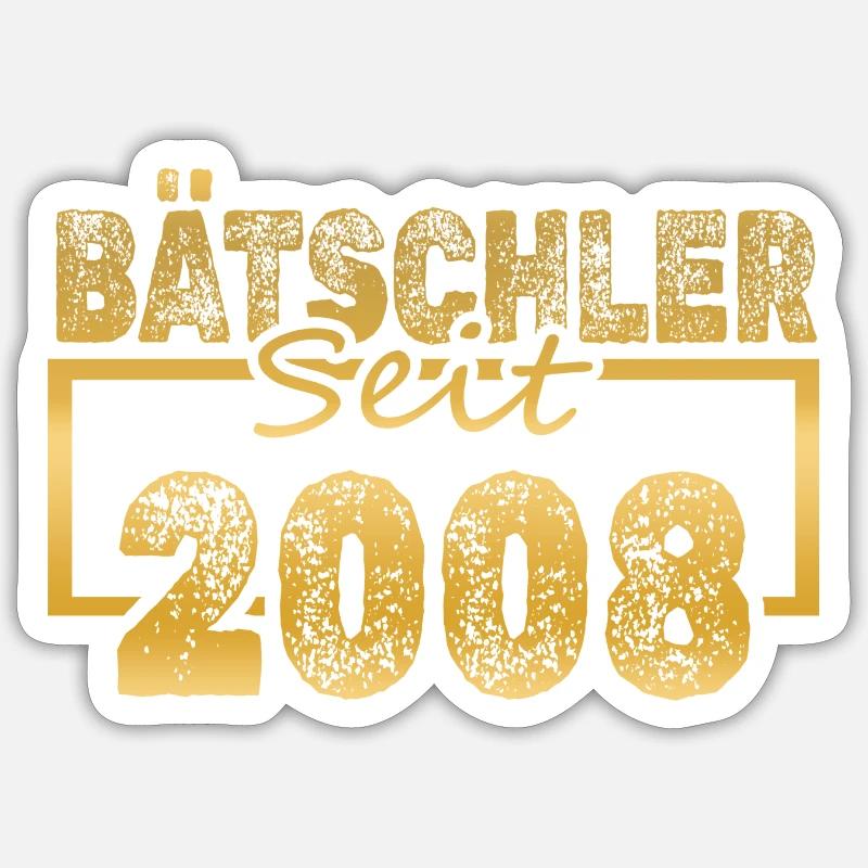 Single 2008 - Sticker Größe S (10 x 10 cm) - Mattweiß