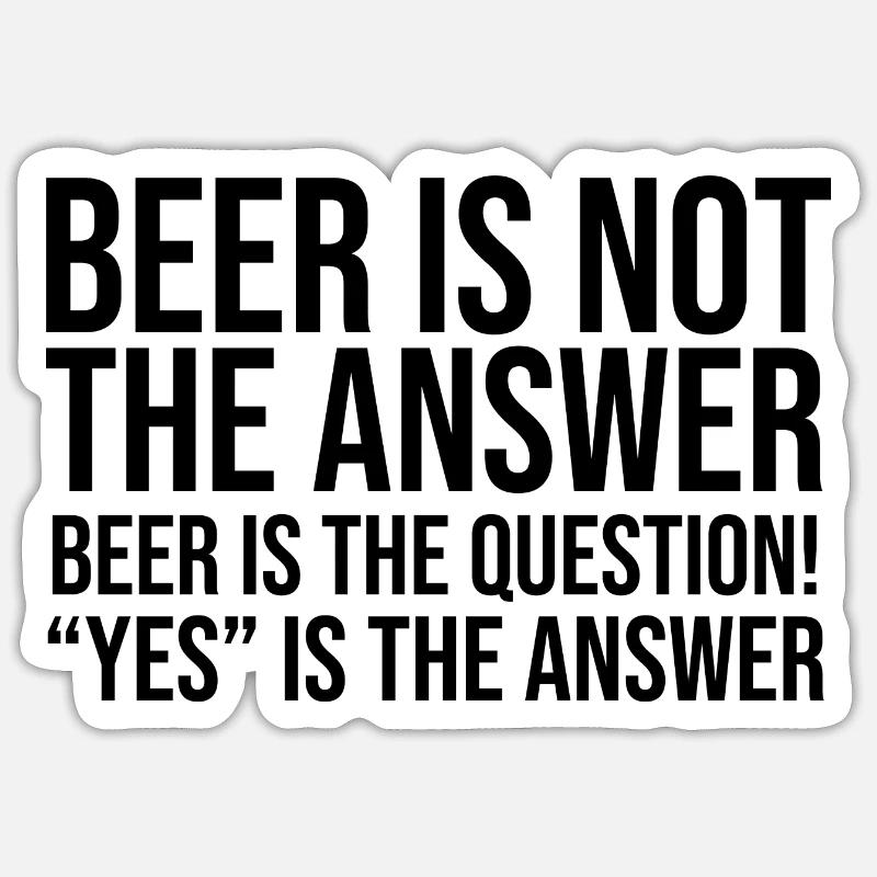 Bière, Jus d’orge, Alcool, Fête Sticker taille S (10 x 10 cm)