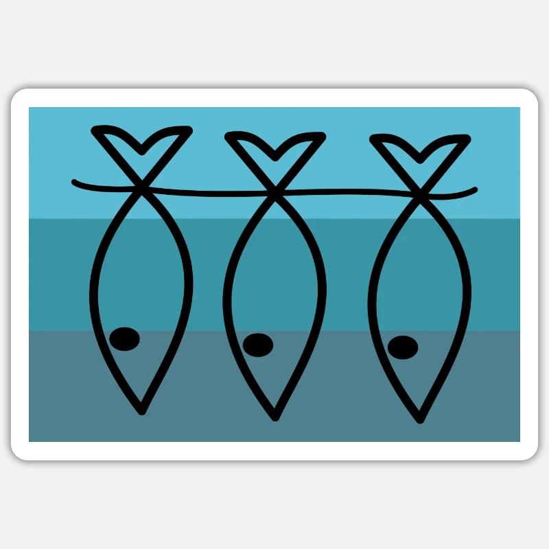 Poisson78 - Sticker taille S (10 x 10 cm) - blanc mat