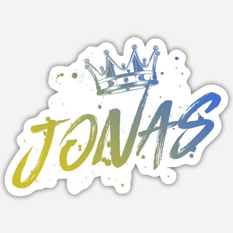 Jonas - Sticker taille S (10 x 10 cm) - blanc mat