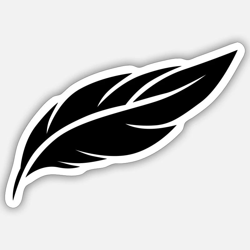 Feder Sticker Größe S (10 x 10 cm)