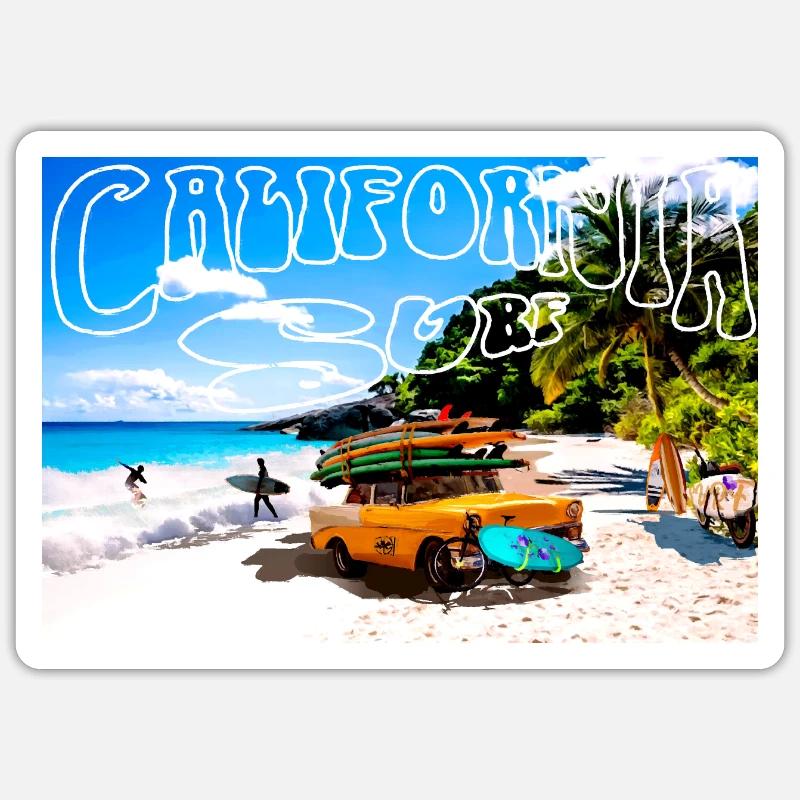 Surf Leidenschaft Sticker Größe S (10 x 10 cm)