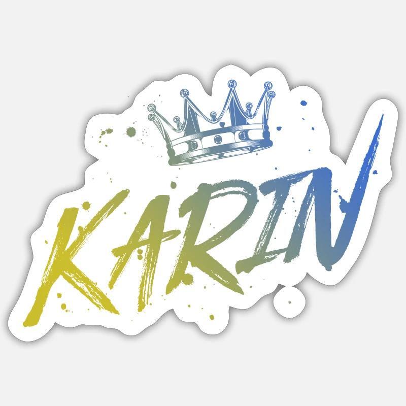 Karin - Sticker taille S (10 x 10 cm) - blanc mat