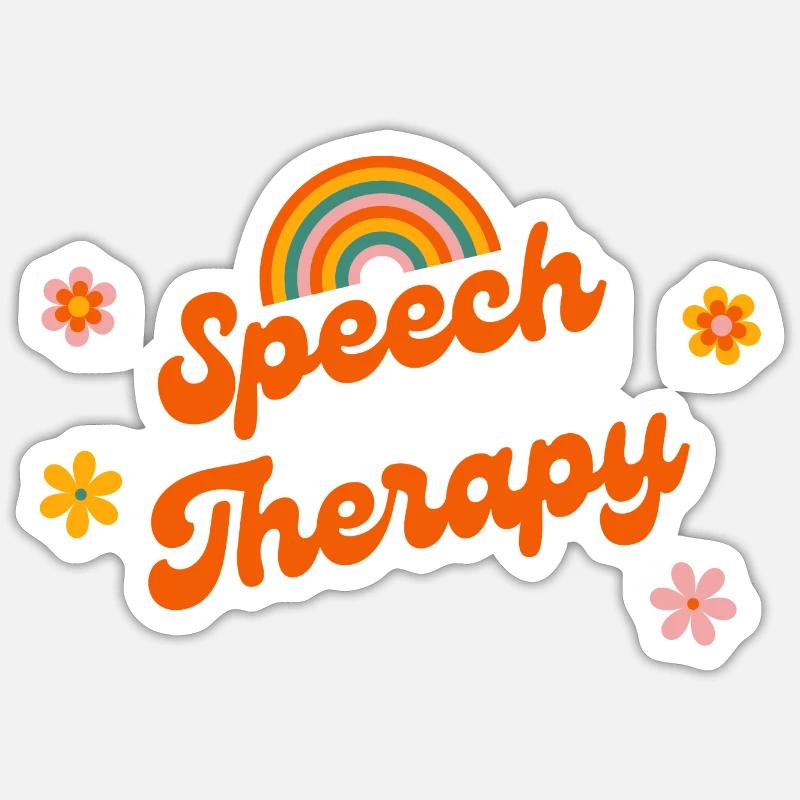 Speech Therapy Rainbow Pathologist Sticker size S (10 x 10 cm)
