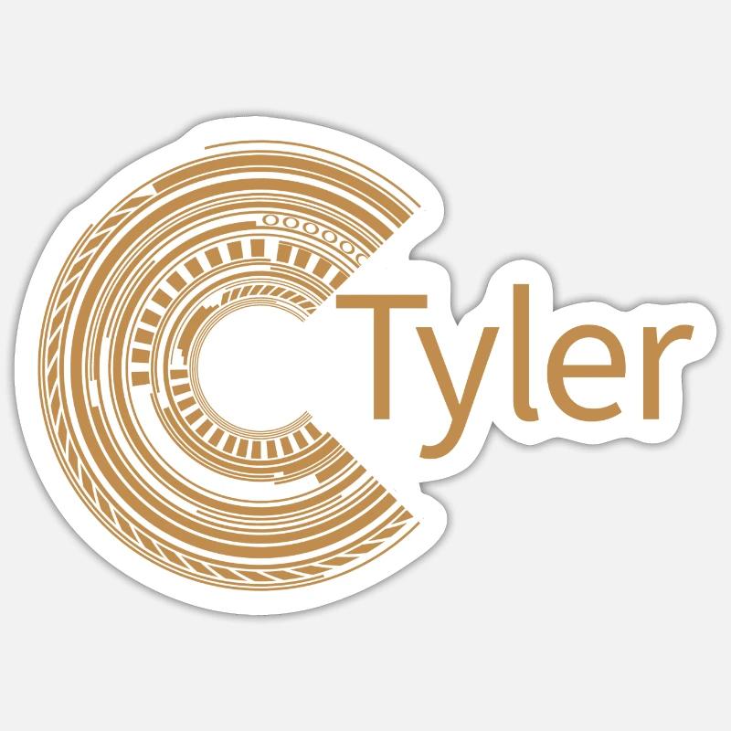 Pour Tyler - Sticker taille S (10 x 10 cm) - blanc mat