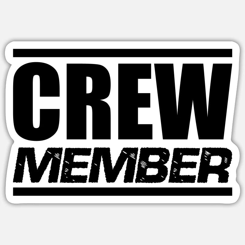Crew Member - Sticker size S (10 x 10 cm) - white matte