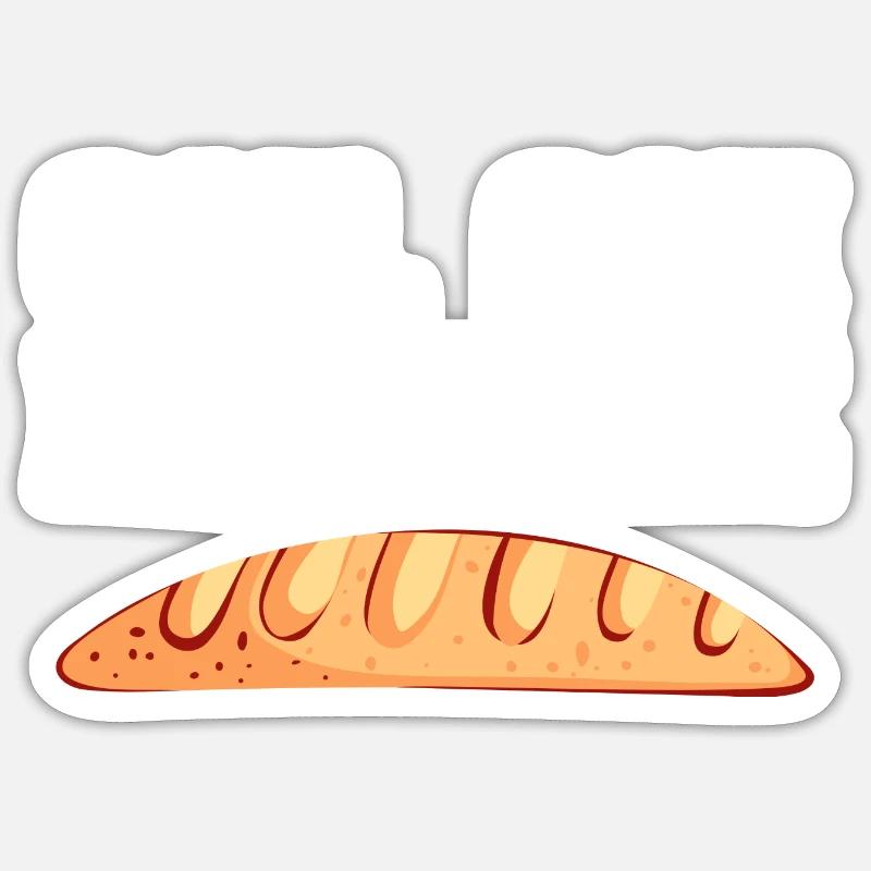 oui oui baguette Design for a baguette fan - Sticker Größe S (10 x 10 cm) - Mattweiß