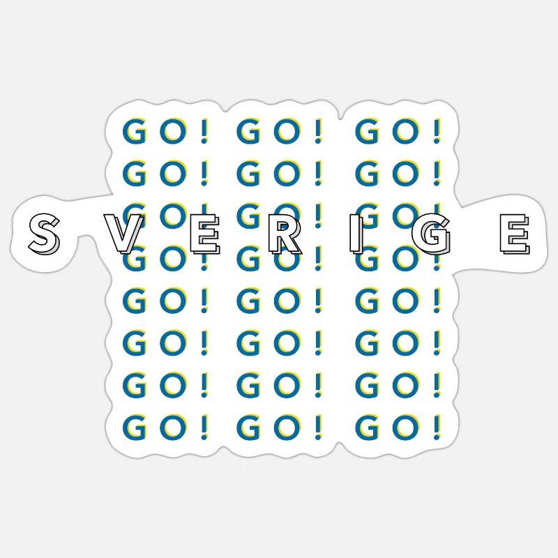 GO GO GO SVERIGE Sticker size S (10 x 10 cm)