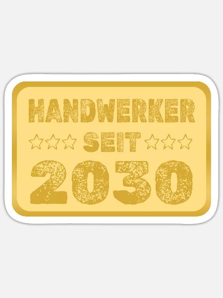 seit 2030 - Sticker Größe S (10 x 10 cm) - Mattweiß