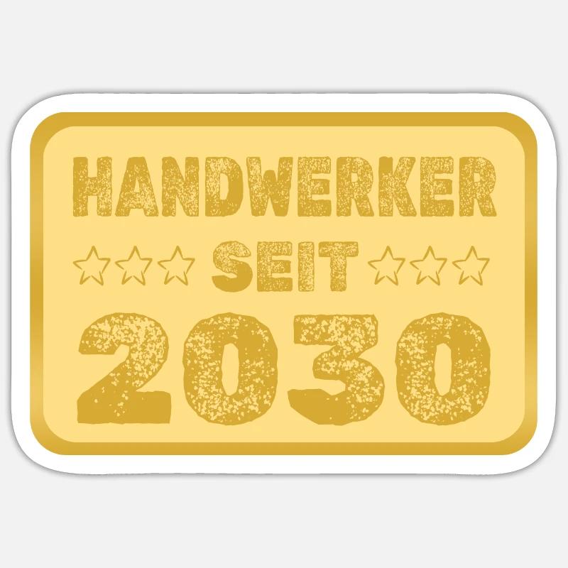 seit 2030 - Sticker Größe S (10 x 10 cm) - Mattweiß