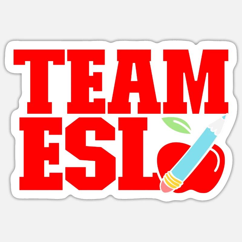 Professeur d’anglais langue seconde langue étrangère Sticker taille S (10 x 10 cm)