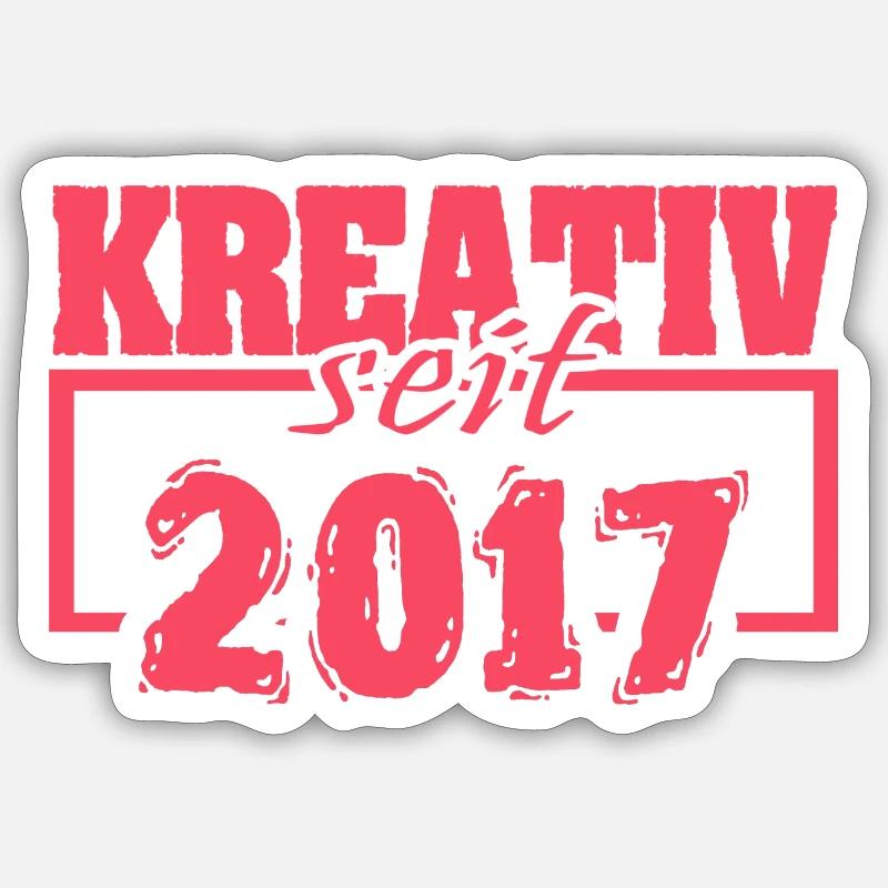 Retro 2017 - Sticker Größe S (10 x 10 cm) - Mattweiß