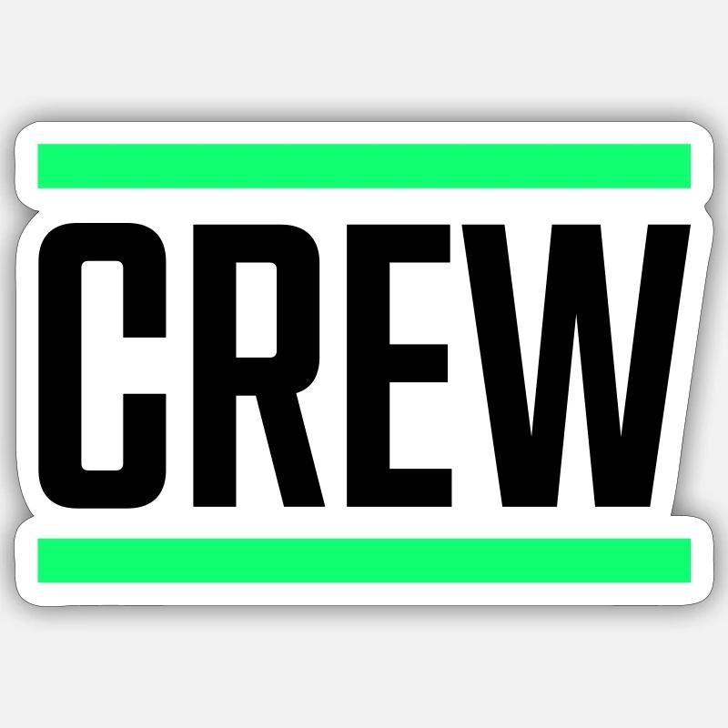 équipage - Sticker taille S (10 x 10 cm) - blanc mat