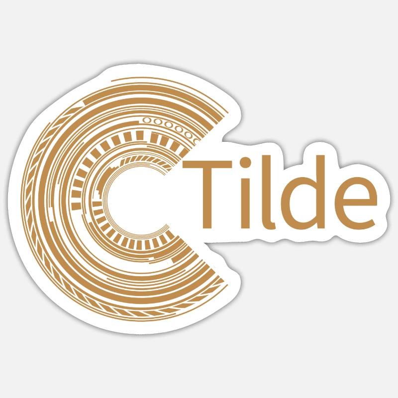 Fürg Tilde - Sticker size S (10 x 10 cm) - white matte