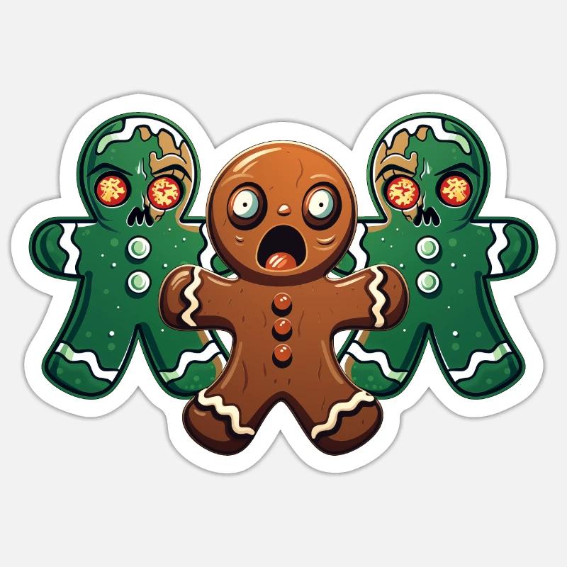 Walking Gingerbread Sticker size S (10 x 10 cm)