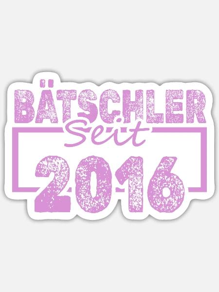 Jungeselle 2016 - Sticker Größe S (10 x 10 cm) - Mattweiß