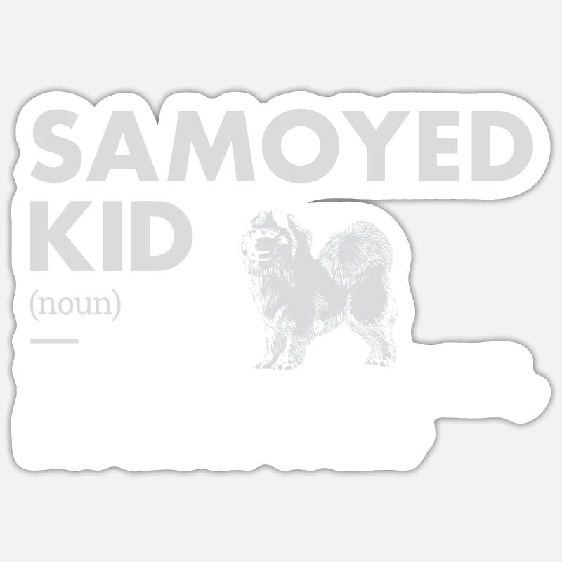 Samoyed Kid Definition - Sticker Größe S (10 x 10 cm) - Mattweiß