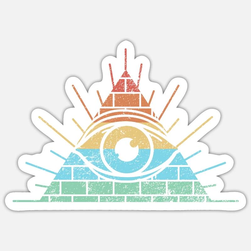 Masonic Freemasonry Fraternal - Sticker Größe S (10 x 10 cm) - Mattweiß