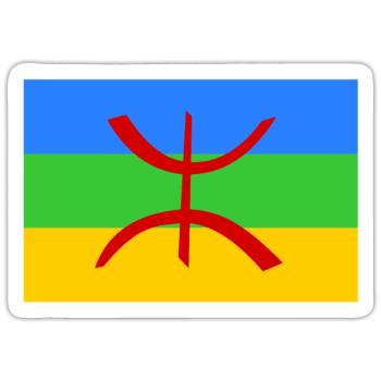 Amazigh - Sticker taille S (10 x 10 cm) - blanc mat - Devant