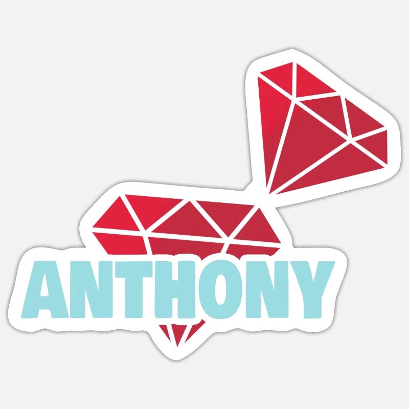 Kostbar Anthony - Sticker Größe S (10 x 10 cm) - Mattweiß