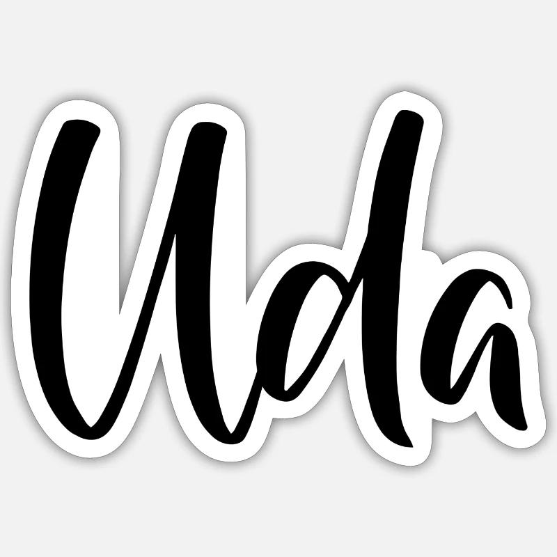 Name - Uda - Sticker size S (10 x 10 cm) - white matte