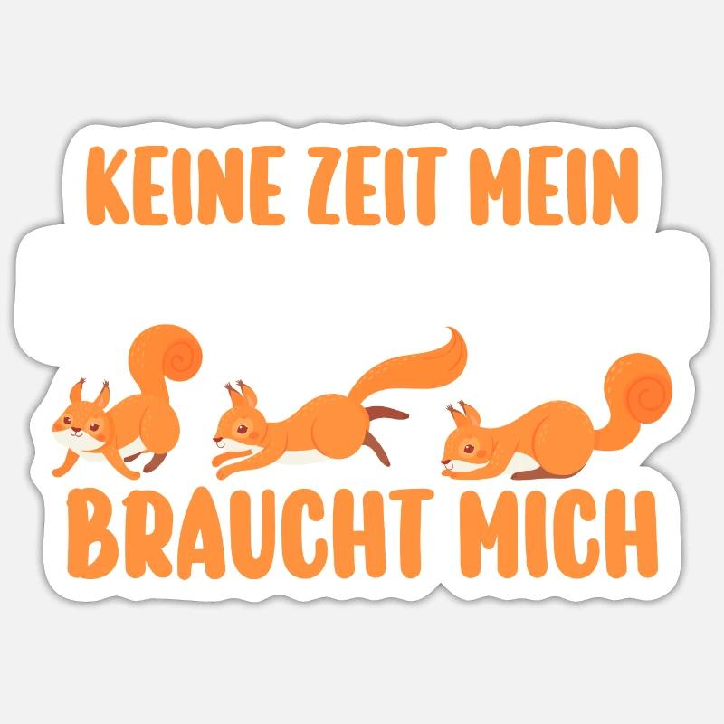 Eichhörnchen - Sticker Größe S (10 x 10 cm) - Mattweiß
