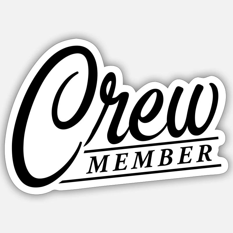 Crew Member - Sticker size S (10 x 10 cm) - white matte