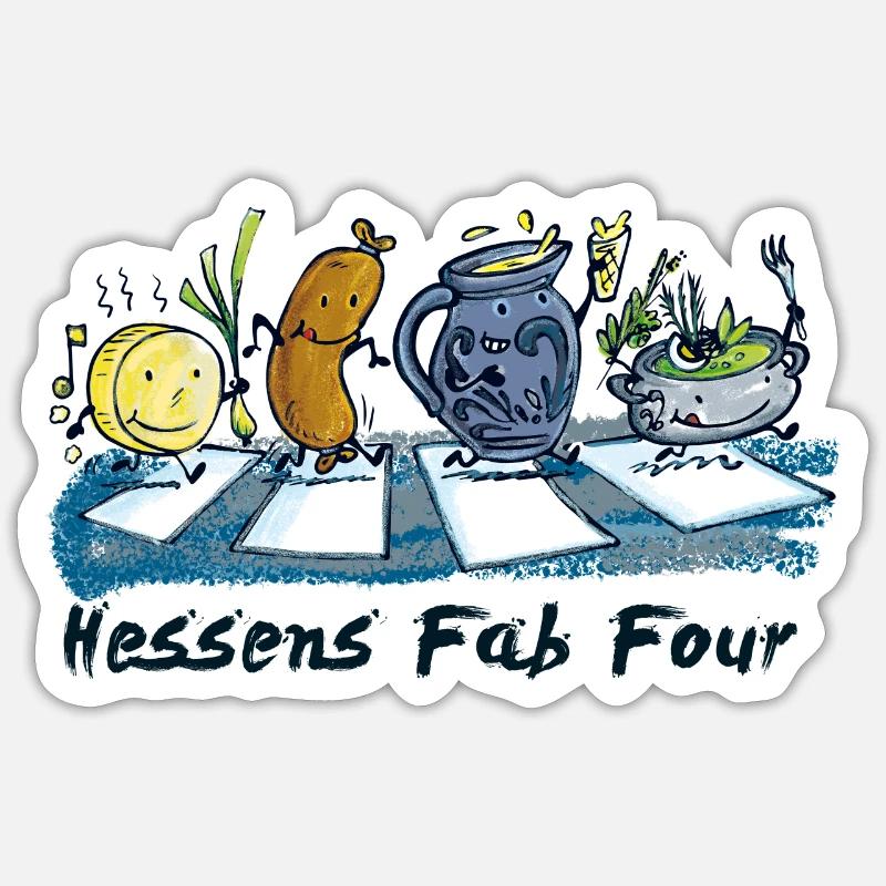 Hesse's Fab Four Sticker size S (10 x 10 cm)