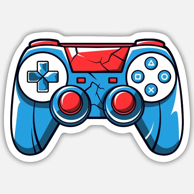 Gamer Controller Logo - Sticker size S (10 x 10 cm) - white matte
