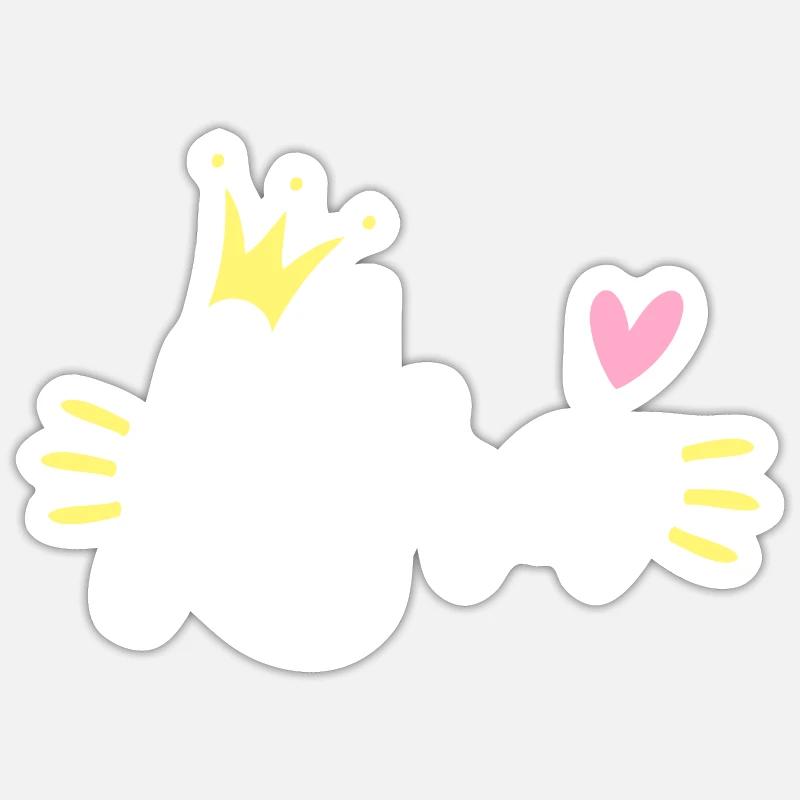 Lara Name Crown - Sticker size S (10 x 10 cm) - white matte