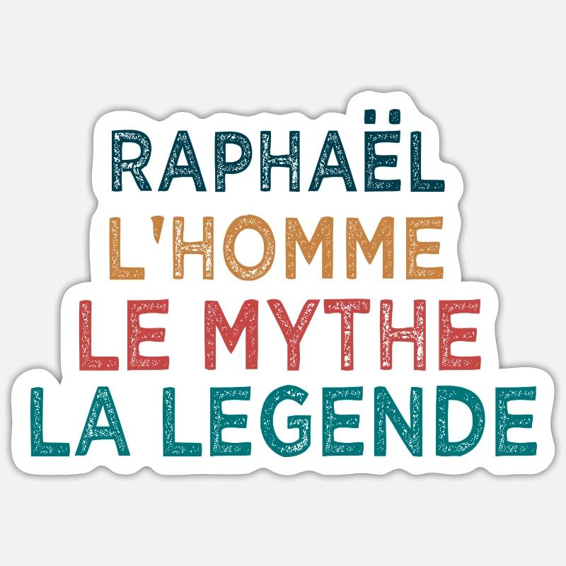 Raphael La légende - Sticker taille S (10 x 10 cm) - blanc mat