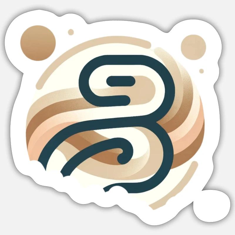 Sandfarben Symbol - Sticker Größe S (10 x 10 cm) - Mattweiß